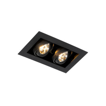 Inteligentné zapustené bodové svietidlo čierne 2-svetlé nastaviteľné vrátane 2 Wifi GU10 70mm - Oneon 70