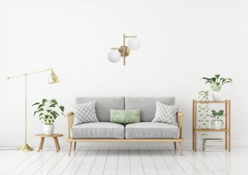 Interiérové elegantné nástenné svietidlo 25W zlatá