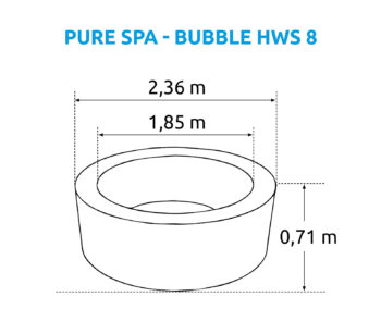 Intex Mobilná vírivka Pure Spa - Bubble HWS 8 (1 340L)