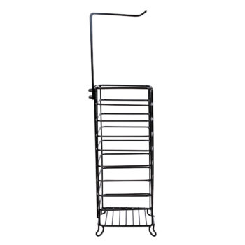 Predstavujeme vám kovový stojan na toaletný papier Janos v elegantnej čiernej farbe, ktorý je ideálnym doplnkom pre váš moderný interiér. Tento praktický a štýlový stojan je navrhnutý tak, aby spĺňal všetky vaše potreby v oblasti úložného priestoru pre toaletný papier.