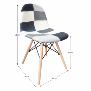 Jedálenská stolička CANDIE 2 NEW TYP 3 vnesie svojím prevedením do miestnosti radosť a elán. Rozmery stoličky sú (ŠxHxV): 47x41x75 cm. Výška sedu je 45 cm a maximálna odporúčaná nosnosť je 90 kg. Látka, ktorou je stolička potiahnutá je robená technikou patchwork. Ide o zošívanie malých,…