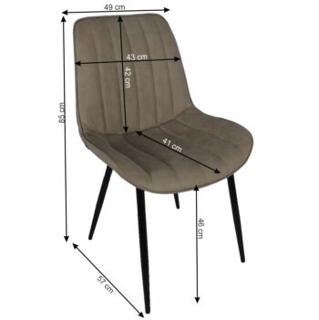 Pohodlná a elegantná jedálenská stolička HAZAL sa stane dizajnovým kúskom vo Vašej domácnosti. Rozmery stoličky sú (ŠxHxV): 49x57x85 cm. Výška sedu je 46 cm, hĺbka sedu je 41 cm a šírka sedu je 49 cm. Šírka chrbtovej opierky je 43 cm a jej výška je 42 cm. Čalúnená je príjemnou ekokožou v sivohnedej…