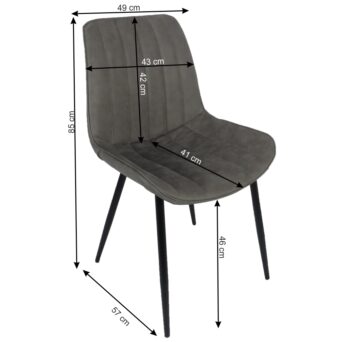 Pohodlná a elegantná jedálenská stolička HAZAL sa stane dizajnovým kúskom vo Vašej domácnosti. Rozmery stoličky sú (ŠxHxV): 49x57x85 cm. Výška sedu je 46 cm, hĺbka sedu je 41 cm a šírka sedu je 49 cm. Šírka chrbtovej opierky je 43 cm a jej výška je 42 cm. Čalúnená je príjemnou ekokožou vo…