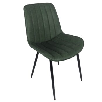 Pohodlná a elegantná jedálenská stolička HAZAL sa stane dizajnovým kúskom vo Vašej domácnosti. Rozmery stoličky sú (ŠxHxV): 49x57x85 cm. Výška sedu je 46 cm, hĺbka sedu je 41 cm a šírka sedu je 49 cm. Šírka chrbtovej opierky je 43 cm a jej výška je 42 cm. Čalúnená je príjemnou ekokožou v zelenej…
