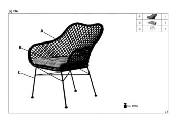 HALMAR K336 jedálenská stolička prírodná / tmavohnedá / čierna - Image 2