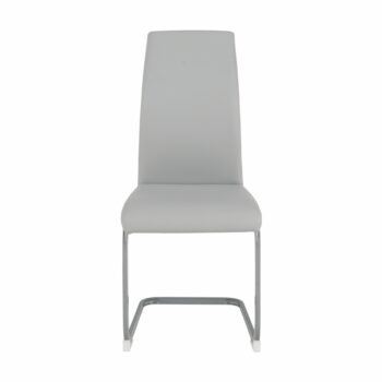 Zariaďte si elegantnú a modernú kuchyňu s jedálenskou stoličkou NOBATA. Rozmery stoličky sú (ŠxHxV): 42x56x99 cm. Výška sedu je 47,5 cm a hĺbka sedu je 42,5 cm. Stolička je čalúnená kvalitnou ekokožou v odtieňoch svetlosivej farby. Stabilitu držia pevné kovové nohy v sivej farbe. Nosnosť stoličky…