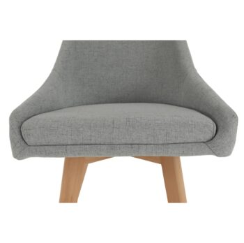 Pekná moderná jedálenská stolička TEZA zútulní Vašu kuchyňu. Rozmery stoličky sú (ŠxHxV): 53x54x83,5 cm. Výška sedu je 47 cm, hĺbka sedu je 40 cm a šírka sedu je 42 cm. Pohodlné sedenie zabezpečuje mäkké sedadlo čalúnené v látke sivej farby. Drevené nohy vo farbe buku krásne ladia a držia…