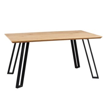 Hľadáte moderný a zároveň praktický stôl do Vašej domácnosti? Potom je jedálenský stôl PEDAL to pravé pre Vás. Rozmery stola sú (ŠxHxV): 140x80x76 cm, takže je dostatočne priestranný pre 4-6 osôb. Vrchný plát stolíka je z MDF (drevovláknitá doska) vo farbe dubu. Nohy stolíka sú z kovu v čiernej…