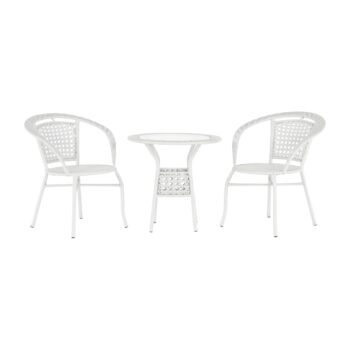 KONDELA Jenar záhradná stolička biela – Obrázok 5