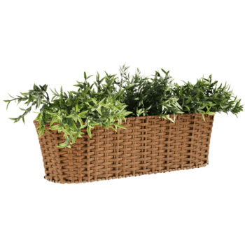 Ratanový balkónový kvetináč Jeor v elegantnej kombinácii béžovej a čiernej farby je ideálnym doplnkom pre váš interiér aj exteriér. Tento moderný kvetináč od značky KONDELA je vyrobený z kvalitného umelého ratanu a kovu, čo mu dodáva nielen estetický vzhľad, ale…