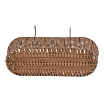 Ratanový balkónový kvetináč Jeor v elegantnej kombinácii béžovej a čiernej farby je ideálnym doplnkom pre váš interiér aj exteriér. Tento moderný kvetináč od značky KONDELA je vyrobený z kvalitného umelého ratanu a kovu, čo mu dodáva nielen estetický vzhľad, ale…