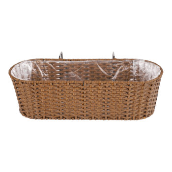 Ratanový balkónový kvetináč Jeor v elegantnej kombinácii béžovej a čiernej farby je ideálnym doplnkom pre váš interiér aj exteriér. Tento moderný kvetináč od značky KONDELA je vyrobený z kvalitného umelého ratanu a kovu, čo mu dodáva nielen estetický vzhľad, ale…