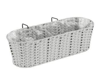 Ratanový balkónový kvetináč Jeor v elegantnej sivej farbe je ideálnym doplnkom pre váš domov aj záhradu. Tento moderný kvetináč, vyrobený z kvalitného umelého ratanu a kovu, ponúka nielen estetický vzhľad, ale aj praktickosť a odolnosť voči poveternostným podmienkam.