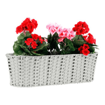 Ratanový balkónový kvetináč Jeor v elegantnej sivej farbe je ideálnym doplnkom pre váš domov aj záhradu. Tento moderný kvetináč, vyrobený z kvalitného umelého ratanu a kovu, ponúka nielen estetický vzhľad, ale aj praktickosť a odolnosť voči poveternostným podmienkam.