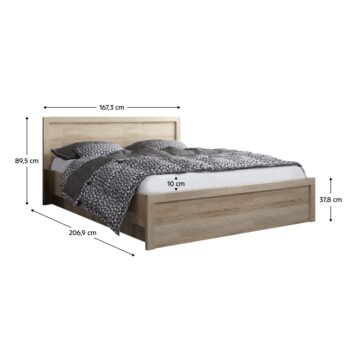 Manželská posteľ Jesi 160 v elegantnom prevedení dub sonoma je ideálnym riešením pre tých, ktorí hľadajú moderný a funkčný nábytok do spálne. Táto posteľ ponúka nielen komfortný priestor na spanie s rozmermi 160 x 200 cm, ale aj praktický úložný priestor, ktorý oceníte pri uskladnení sezónneho…