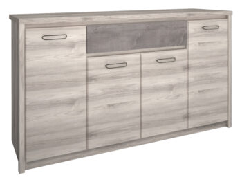 Predstavujeme vám štvordverovú komodu so zásuvkou Jesi 4D1S v elegantnom farebnom prevedení gaštan nairobi / onyx. Táto moderná komoda je ideálnym riešením pre tých, ktorí hľadajú praktický a štýlový úložný priestor do svojho interiéru.