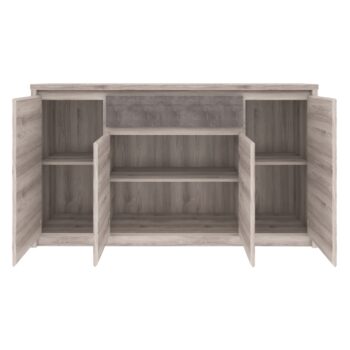 Predstavujeme vám štvordverovú komodu so zásuvkou Jesi 4D1S v elegantnom farebnom prevedení gaštan nairobi / onyx. Táto moderná komoda je ideálnym riešením pre tých, ktorí hľadajú praktický a štýlový úložný priestor do svojho interiéru.