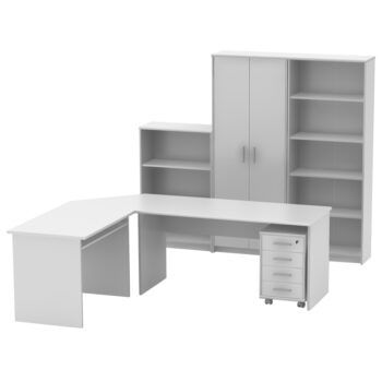 Spríjemnite si chvíle v práci s modernou kancelárskou zostavou JOHAN 2 NEW. Súčasné požiadavky na poriadnu kanceláriu kladú dôraz na flexibilitu, vzdušnosť, funkčnosť a správne zvolené farby. Upriamte svoju pozornosť na elegantný dizajn a krásne čisté línie. Jednotná farebná téma bielej pôsobí…