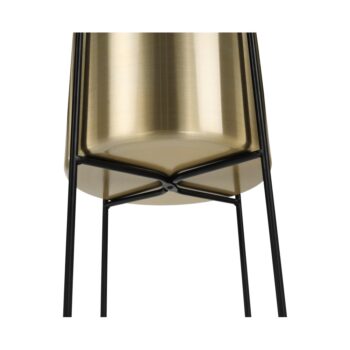 KONDELA Jude Typ 3 kovový kvetináč čierna / zlatá – Obrázok 11