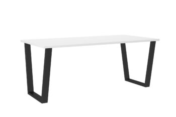 Moderný a dizajnový jedálenský stôl JULIUS dokonale zapadá do štýlových a minimalistických interiérov, ktoré sú ladené v industriálnom štýle.Stôl je v bielom matnom prevedení a spolu s čiernymi kovovými nohami pôsobí nadčasovým a priemyselným dojmom.Nohy stola sú hranaté a práškovo lakované.Doska stola je vyrobená z vysoko kvalitného LTD materiálu, ktorý je nenáročný na údržbu.Rozmery stola sú: šírka 185 cm / hĺbka 90 cm / výška 75 cmKovový profil je 80 mm x 40 mm a 28 mm.Stôl sa nedá rozložiť.Možnosť nastavenia nôh v rôznej vzdialenosti od seba (doska stola nie je označená montážnymi otvormi).Dodávame v demontovanom stave.