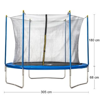Trampolína JUMPER FLY 305 cm(10ft) Vám prinesie zábavu, aktívny odpočinok aj športové vyžitie v jednom. Výška 68 cm a priemer trampolíny 305 cm je ideálny pre stredne pokročilých, alebo pre tých, ktorí nedisponujú väčšou plochou pre jej rozloženie. Medzi hlavné výhody trampolíny Jumper…