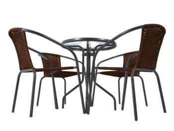 Praktický kovový stôl JUPITER 60 je vhodný na balkón, terasu či do záhrady. Konštrukcia stola je z kovových trubiek 24 x 0,8 mm čiernej farby a odkladacia plocha z výstuženého skla hrúbky 5 mm. Je vhodný pre pohodlné sedenie štyroch osôb. Povrchová úprava je odolná voči vonkajším vplyvom počasia…