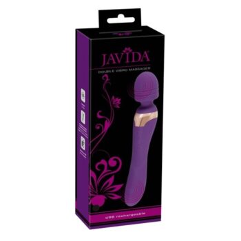 Javida Double Massager masážna hlavica a vibrátor, fialová