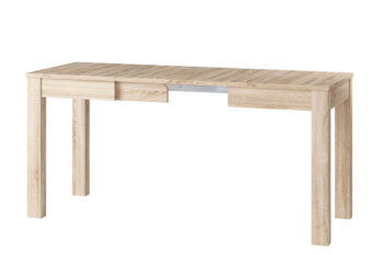 Jedálenský stôl BOB je v atraktívnom a elegantnom prevedení. Je výborným riešením do moderných interiérov. Vrchná doska je vyrobená z kvalitnej LTD dosky. Nohy stola sú pokryté MDF fóliou. Farebné prevedenie je v žiadanej farbe dub sonoma. Stôl je rozkladací. Je možné ho rozložiť do doch veľkostí. Jednoduchý obdĺžnikový stôl sa tak stane veľkým stolom, kde sa zmestia vaši blízky. Môžete ho predĺžiť o 30 alebo 60 cm. Rozmery (š,v,h):100/130/160 × 75 × 60 cm. Je v ponuke aj vo farbe biela. Z našej ponuky si môžete vybrať rôzne jedálenské stoličky, vďaka ktorým si vytvoríte jedáleň podľa vašich predstáv. Dodávame v demontovanom stave.