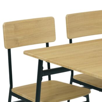 Jedálenský set Industrial so 4 stoličkami, 110 x70 x 76 cm, divoký dub