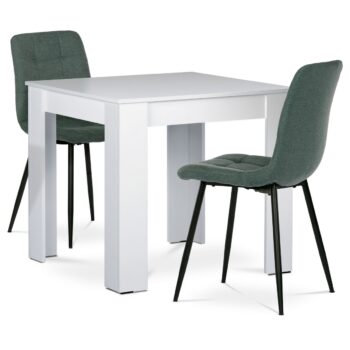 Jedálenský set MDF s 2 stoličkami, 80 x 80 x 75cm, biela