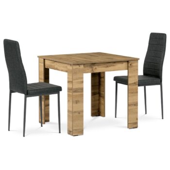 Jedálenský set MDF s 2 stoličkami,  80 x 80 x 75cm, dub Wotan