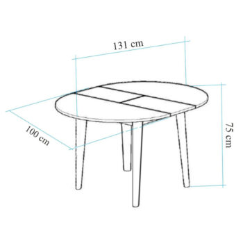 Jedálenský stôl Oliver Walnut Black