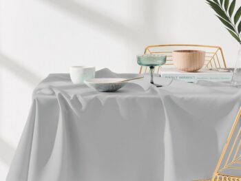 Jednofarebný obrus svetlosivej farby 140 x 300 cm