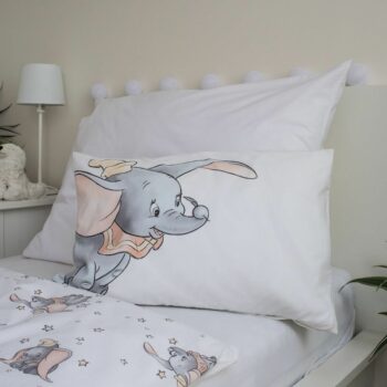 Jerry Fabrics Detské bavlnené obliečky do postieľky Dumbo Grey, 100 x 135 cm, 40 x 60 cm