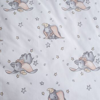 Jerry Fabrics Detské bavlnené obliečky do postieľky Dumbo Grey, 100 x 135 cm, 40 x 60 cm