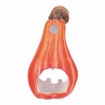 Jesenná dekorácia Tekvica na čajovú/LED sviečku, 11 x 12 x 21 cm, keramika