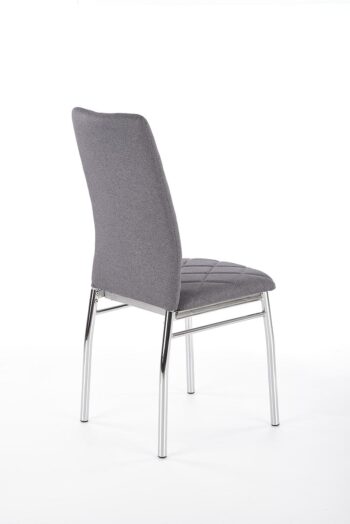 HALMAR K309 jedálenská stolička svetlosivá / chróm – Obrázok 3
