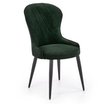 Dokonalosť a elegancia jedálenského kresla K366 nezostane bez povšimnutia. Jej dokonalý dizajn sa skvele hodí do moderne zariadenej kuchyne alebo jedálne. Táto trendová stolička ponúka pohodlné posedenie a jedinečný štýl. Jej sedacia časť je čalúnená krásnou, zamatovou látkou v tmavozelenom…