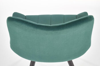Kombináciou kvalitných materiálov vznikla dokonalá jedálenská stolička K388. Sedacia a opierková časť stoličky sú čalúnené jemnou látkou v tmavozelenej farbe a jej stabilita je zabezpečená štíhlymi, vysokými nožičkami, vyrobenými z práškovo lakovanej ocele čiernej farby. Celkové rozmery sú (ŠxHxV):…