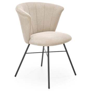 Jedálenská stolička K459 v béžovej a čiernej farbe je moderným doplnkom do každého interiéru. Jej svetlá farba dodáva priestoru jemnosť a eleganciu, zatiaľ čo čierna oceľová konštrukcia zaručuje stabilitu a dlhú životnosť. Stolička je vyrobená z kvalitnej látky, ktorá je príjemná na dotyk…