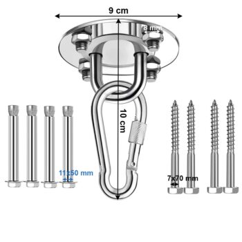 Sada na uchytenie závesného kresla Kalta v striebornom prevedení je ideálnym riešením pre všetkých, ktorí hľadajú spoľahlivé a esteticky príjemné riešenie pre zavesenie svojho obľúbeného kresla. Táto sada je vyrobená z nehrdzavejúcej ocele, čo zaručuje jej dlhú životnosť a odolnosť voči…