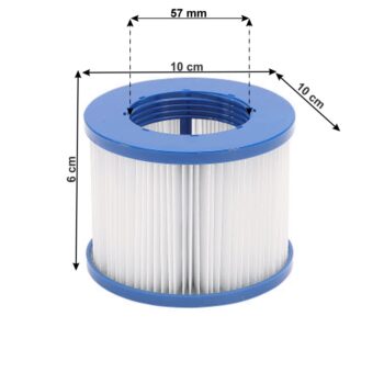 KONDELA Kamino kartušový filter do vírivky biela – Obrázok 2