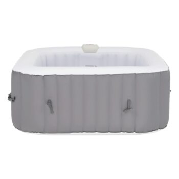 KAMINO NEW TYP 3: Nafukovacia vírivka (jacuzzi) Kamino New Typ 3 - sivá / biela; materiál: laminované PVC; rozmery (ŠxHxV): 154x154x65 cm.