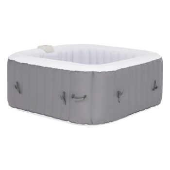 KAMINO NEW TYP 3: Nafukovacia vírivka (jacuzzi) Kamino New Typ 3 - sivá / biela; materiál: laminované PVC; rozmery (ŠxHxV): 154x154x65 cm.
