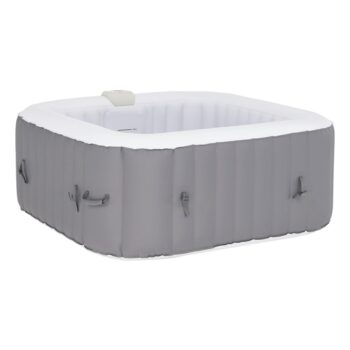 KAMINO NEW TYP 3: Nafukovacia vírivka (jacuzzi) Kamino New Typ 3 - sivá / biela; materiál: laminované PVC; rozmery (ŠxHxV): 154x154x65 cm.