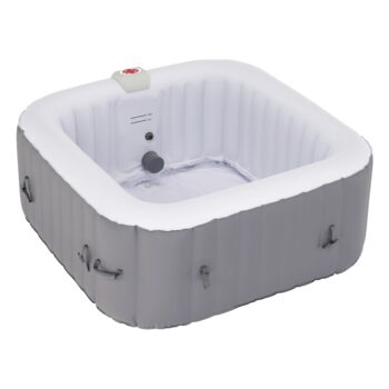 KAMINO NEW TYP 3: Nafukovacia vírivka (jacuzzi) Kamino New Typ 3 - sivá / biela; materiál: laminované PVC; rozmery (ŠxHxV): 154x154x65 cm.