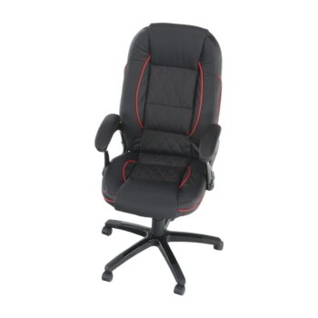 Spríjemnite si dlhé dni v práci s kancelárskym kreslom s podrúčkami PORSHE NEW. Rozmery kresla sú (ŠxHxV): 61,5x70x114-122 cm, opierka chrbta (ŠxV): 50x72 cm a sedadlo má rozmery (ŠxH): 50x48 cm. Je čalúnené čiernou ekokožou s červeným lemovaním. Príjemne Vás poteší aj nastaviteľná výška sedenia…