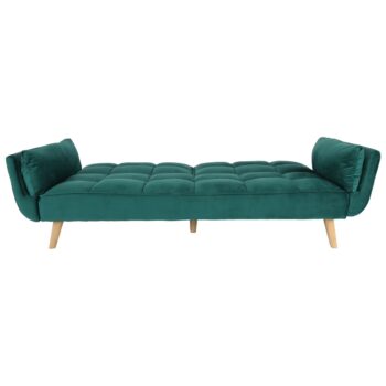 Po namáhavom dni má každý právo na chvíľku oddychu v pohodlí rozkladacej pohovky KARPERA NEW. Stane sa Vašou súkromnou oázou relaxu. Nádherná zamatová Velvet látka v smaragdovej farbe rozžiari celú miestnosť, v kombinácii s drevenými nohami vo farbe buku bude rozhodne priťahovať pozornosť. Zamat je…
