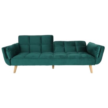 Po namáhavom dni má každý právo na chvíľku oddychu v pohodlí rozkladacej pohovky KARPERA NEW. Stane sa Vašou súkromnou oázou relaxu. Nádherná zamatová Velvet látka v smaragdovej farbe rozžiari celú miestnosť, v kombinácii s drevenými nohami vo farbe buku bude rozhodne priťahovať pozornosť. Zamat je…