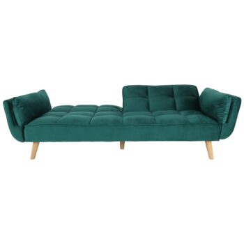Po namáhavom dni má každý právo na chvíľku oddychu v pohodlí rozkladacej pohovky KARPERA NEW. Stane sa Vašou súkromnou oázou relaxu. Nádherná zamatová Velvet látka v smaragdovej farbe rozžiari celú miestnosť, v kombinácii s drevenými nohami vo farbe buku bude rozhodne priťahovať pozornosť. Zamat je…
